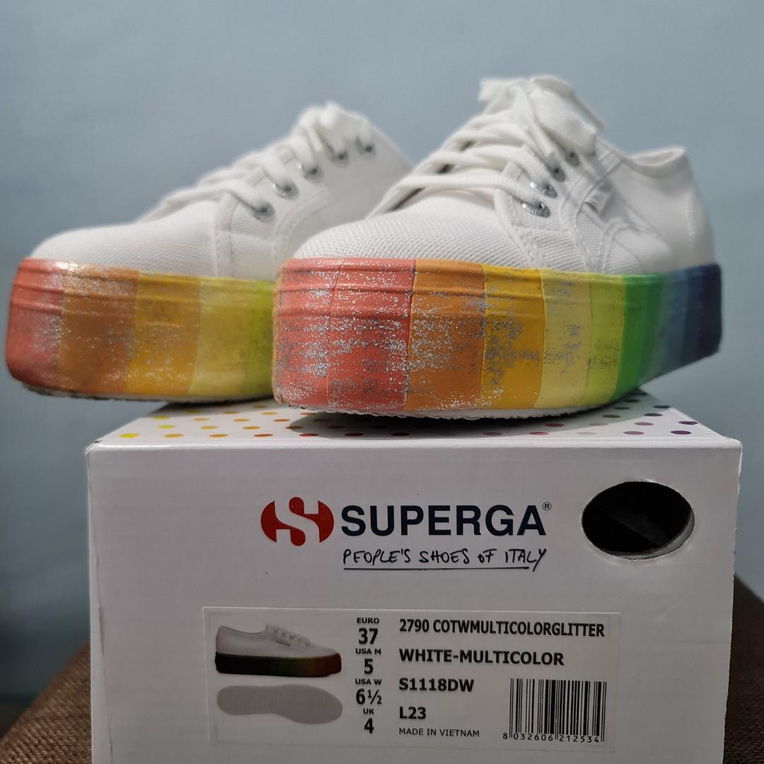 Superga Multicolor Glitter Platform Shoes Women Women s Fashion