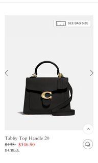 Tabby Mixed Leather Top Handle Bag- BLACK