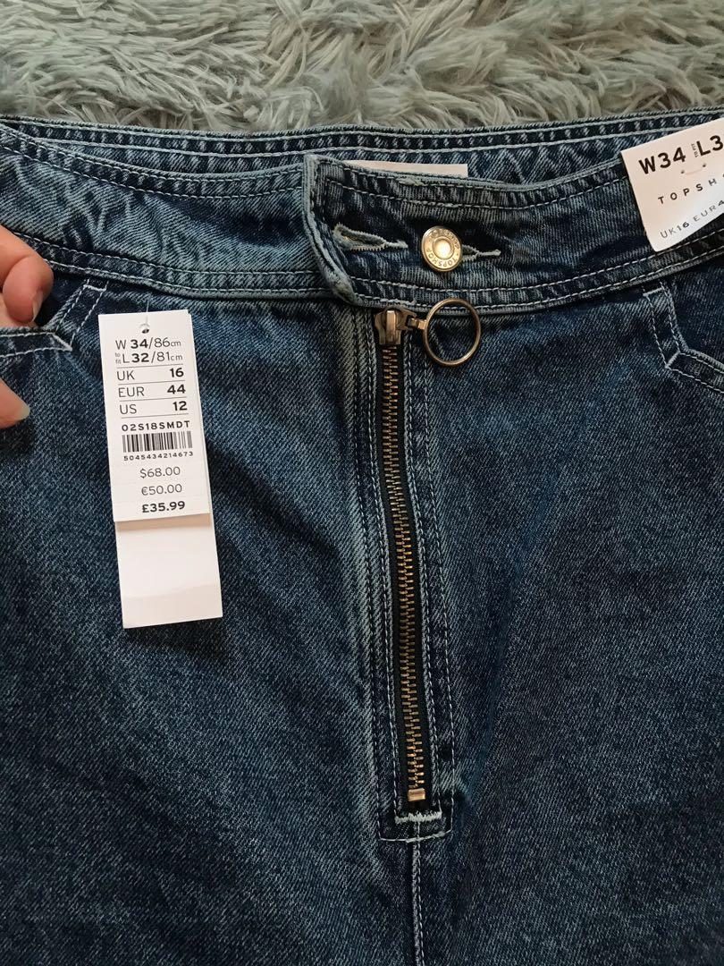 TOPSHOP Mid Denim Skater Jeans, Women's 