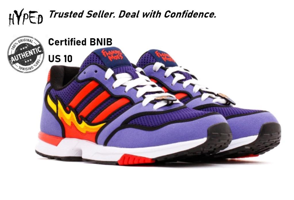 US10] Adidas ZX1000 Simpsons Flaming Moes, Men's Fashion, Footwear, Sneakers  on Carousell