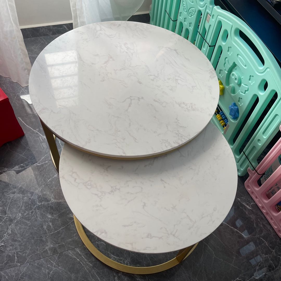 Used Round Coffee Table 2 pc, Furniture & Home Living, Furniture, Tables & Sets on Carousell