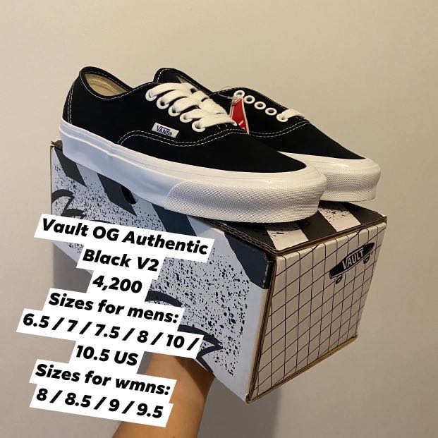 Vans vault black v2 clearance