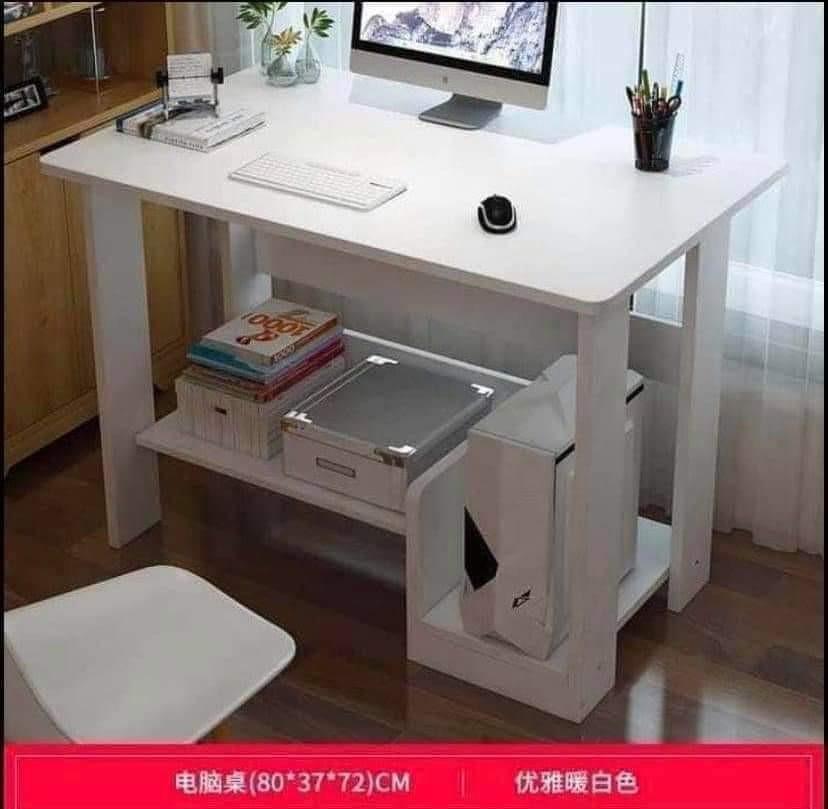 WOODEN COMPUTER TABLE (Category: Tables & Sets) located in Manila. Submitted by minidivisoria (Listing ID 1089637749, Image 2). Description: RESELLER:750php :WOODEN COMPUTER TABLE ✔️big size :80x37x72cm ✔️2colors available - brown & white l.