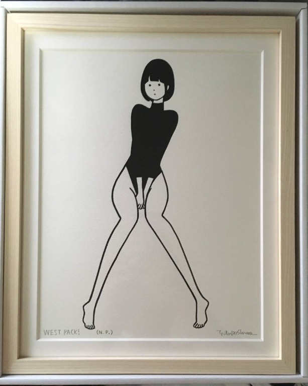 白根ゆたんぽ ドローイング 額装 原画 白根ゆたんぽ ドローイング 額装 原画 絵画