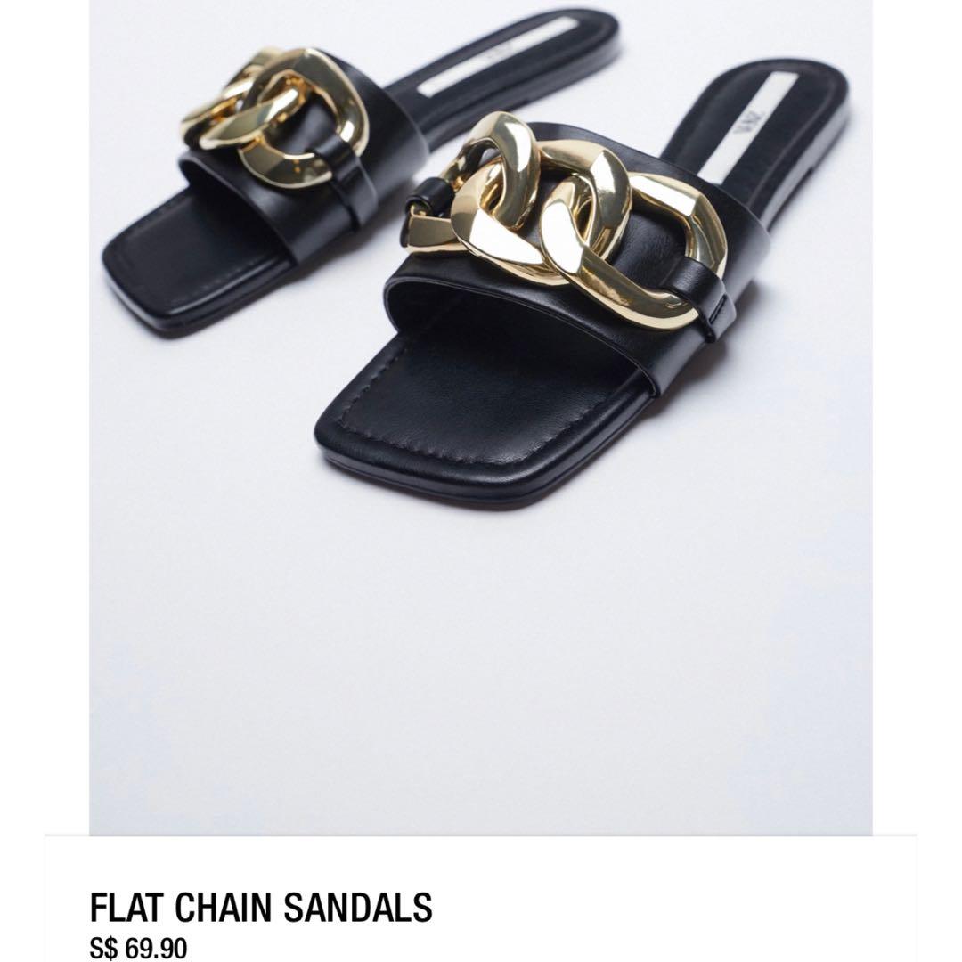 Chain sandals zara sale