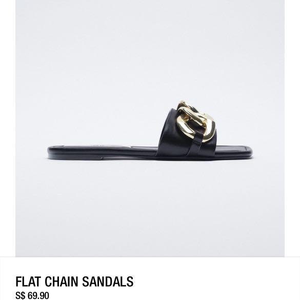 ZARA Flat Chain Sandals