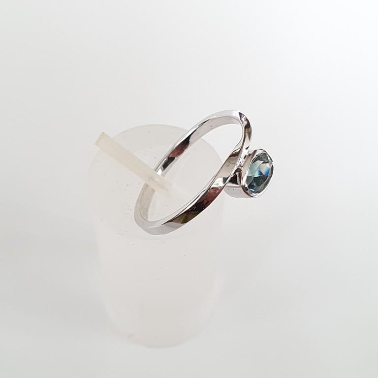 Dark blue aquamarine ring outlet