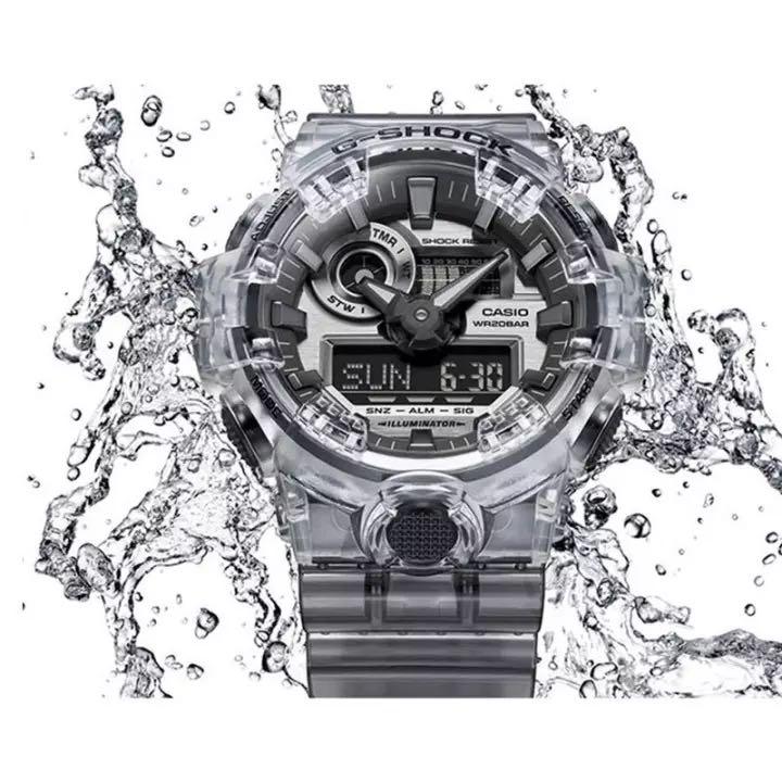 CASIO G SHOCK GA 700SK 1 SKELETON SERIES TRANSPARENT GREY STRAP GA700SK1 ga 700sk 1 ga700sk1 GA700 ga700 gshock Casio casio