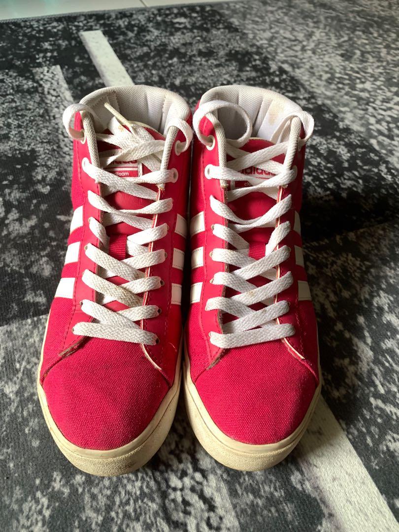 Adidas pink high cut Women s Fashion Footwear Sneakers on Carousell