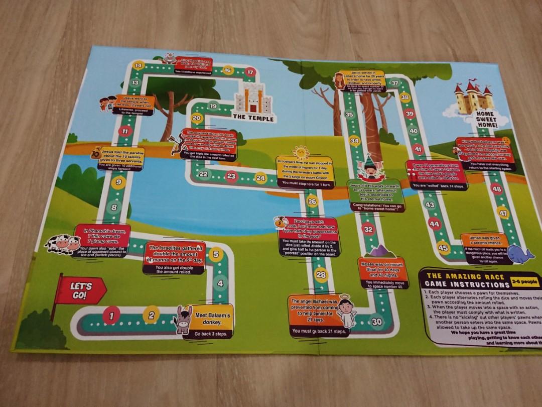 Amazing Race Bible Board Game For Children Hobbies Toys Toys Games On Carousell