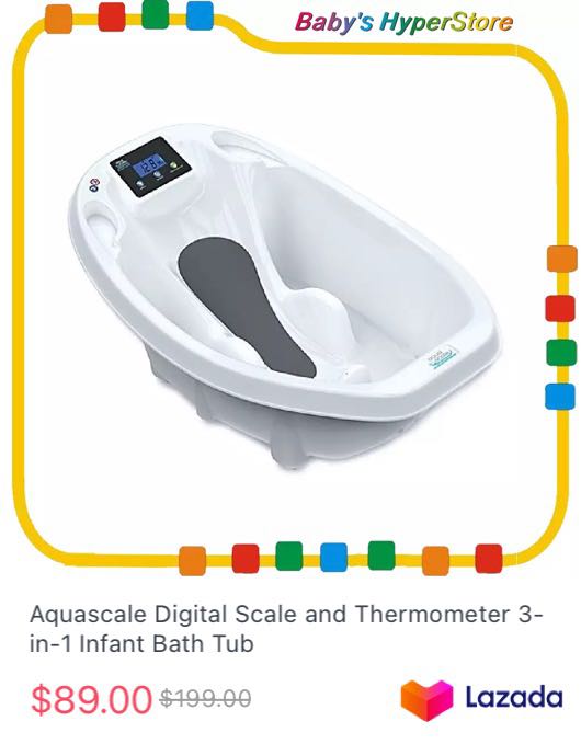 Aquascale bath tub with digital scale, Beauty & Personal Care, Bath & Body, Bath on Carousell