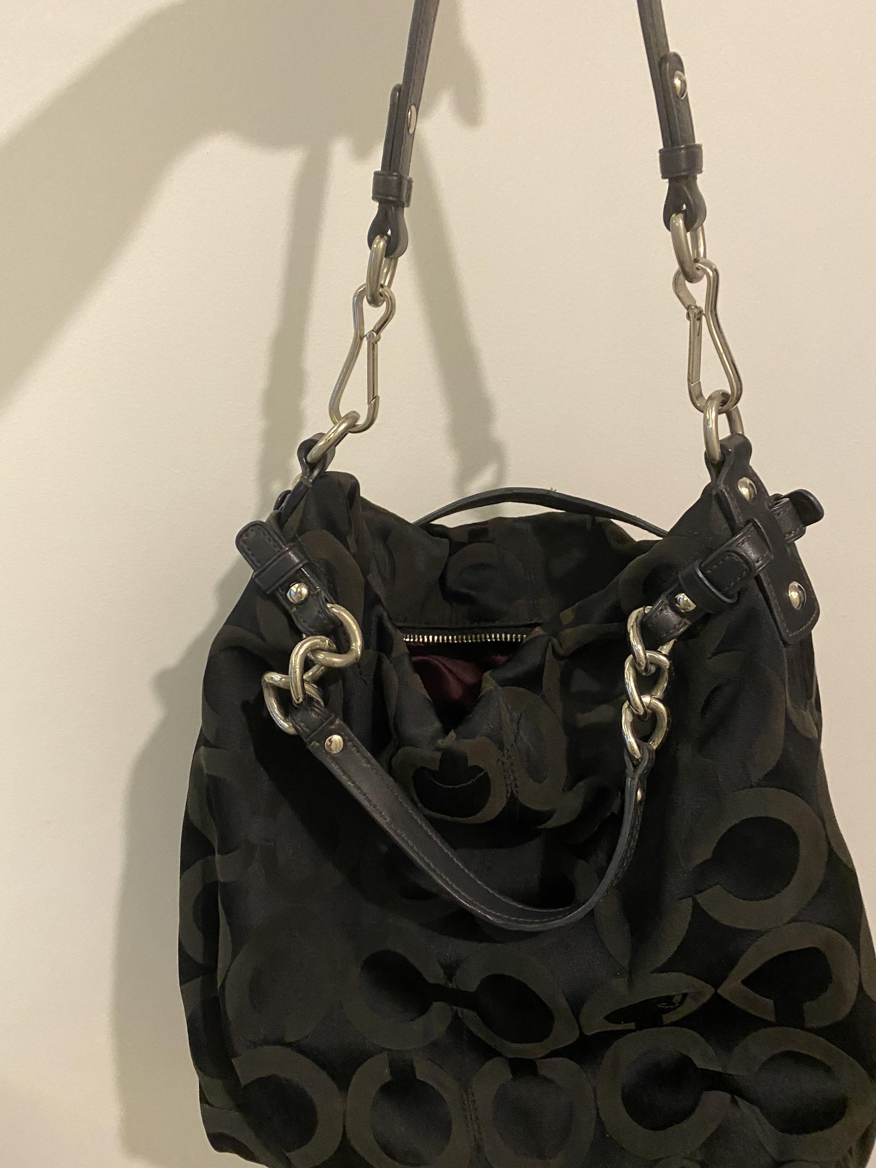 Coach handbag with chain handle discount