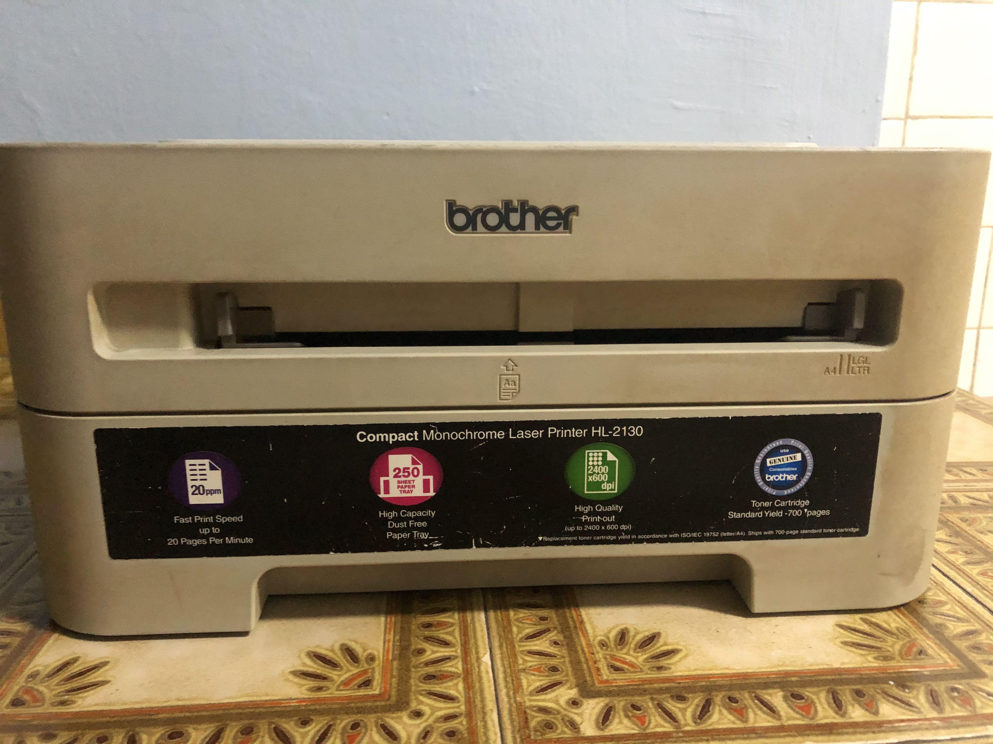 Brother Laser Printer Hl 2130 Computers Tech Printers Scanners Copiers On Carousell