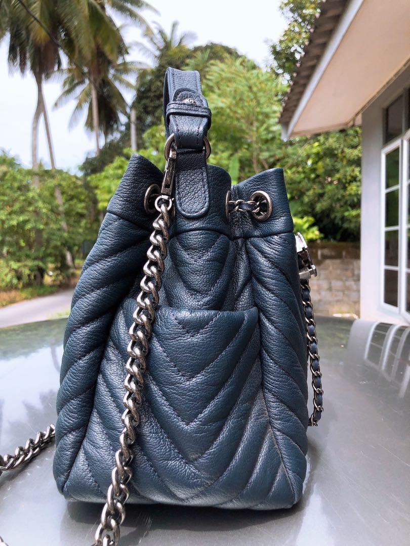Chanel chevron mini bucket bag, Luxury, Bags & Wallets on Carousell