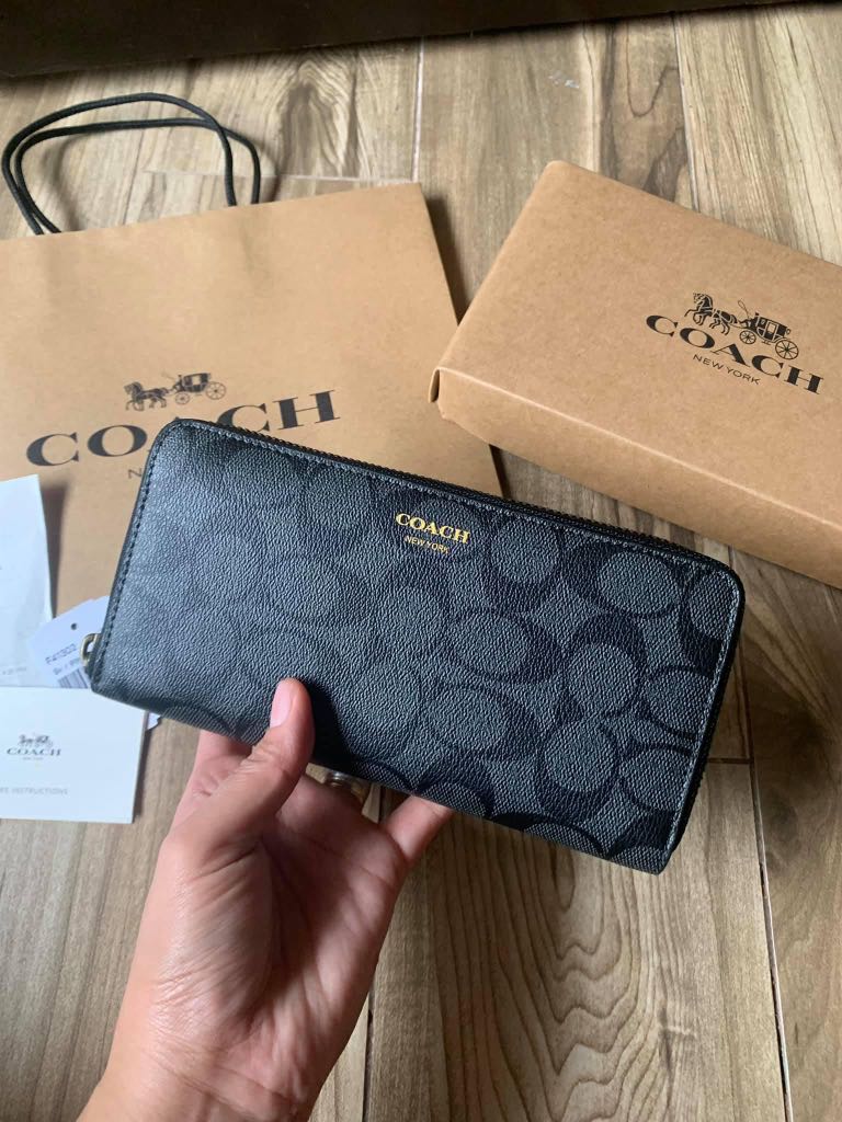 coach wallet long men