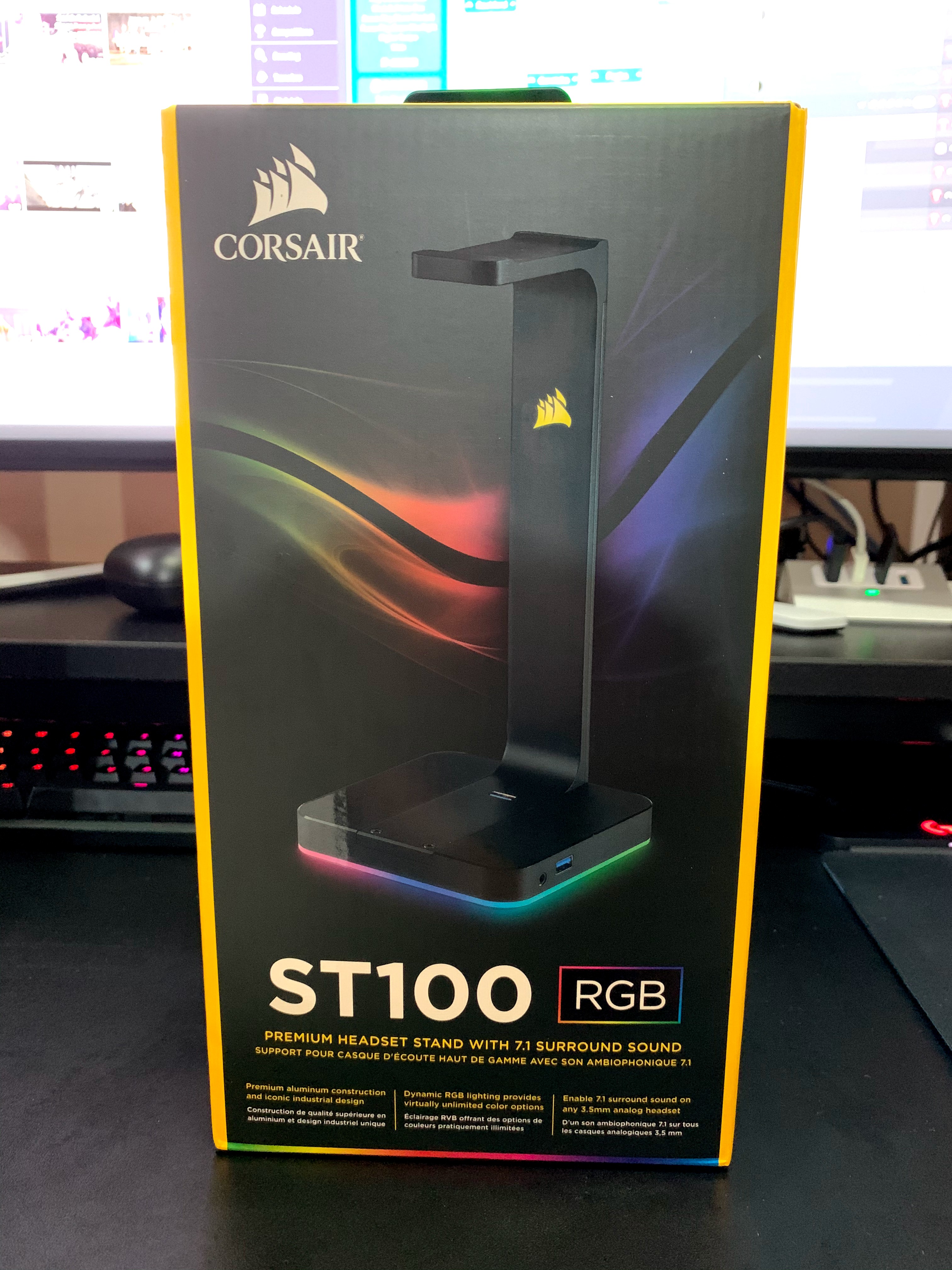 ST100 RGB Support casque gamer - Support casque Corsair