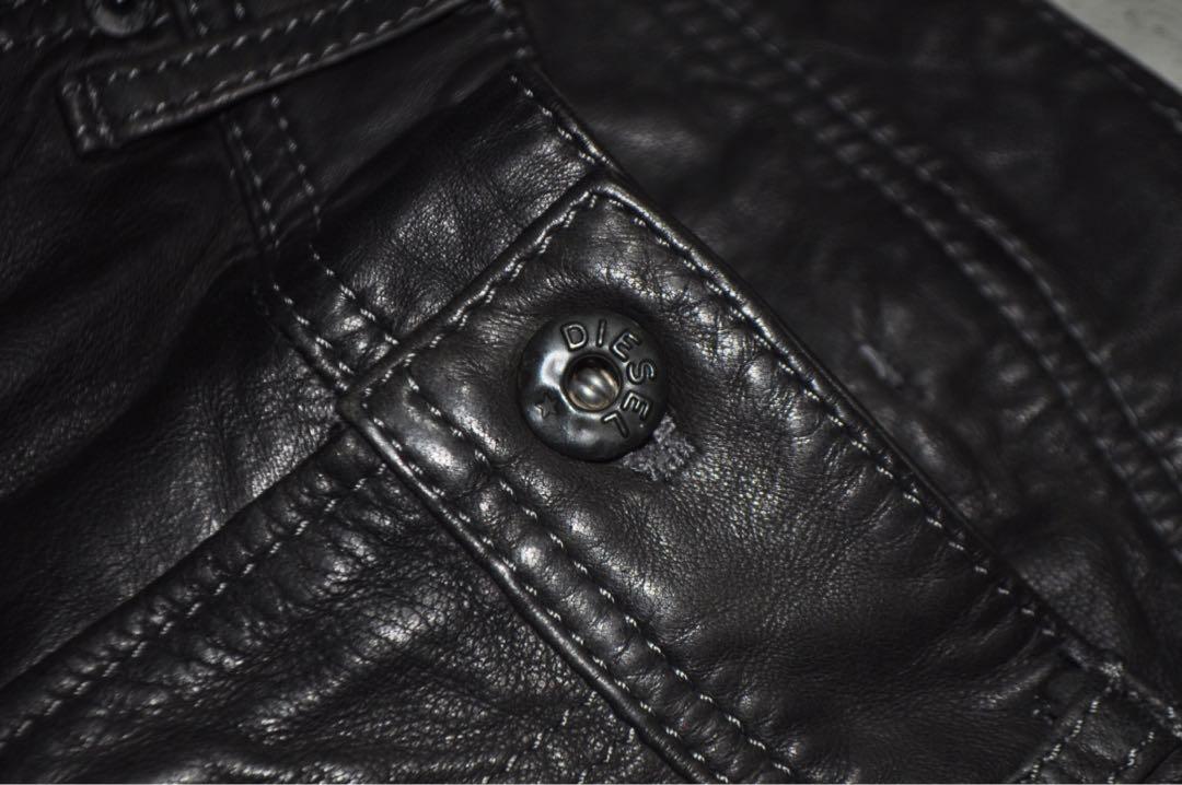 Diesel - Thavar Leather Pants, Men's 