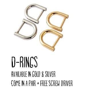 D Rings  For converting Cosmetic Pouch, Nice Nano etc into