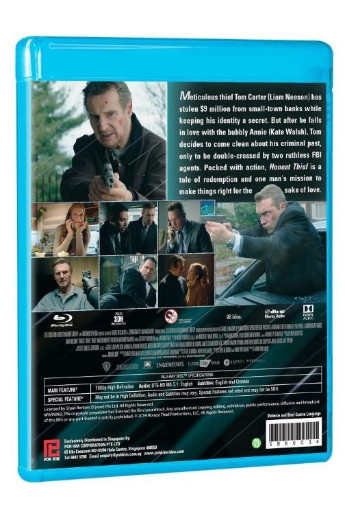 English Movie Honest Thief Blu-ray Liam Neeson Original New And