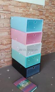 Foldable Storage Box Multi use Plastic Box Transparent Box Shoe Organizer Affordable
