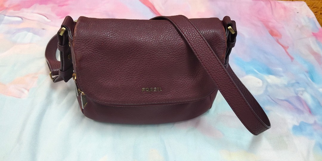Fossil preston crossbody maroon online