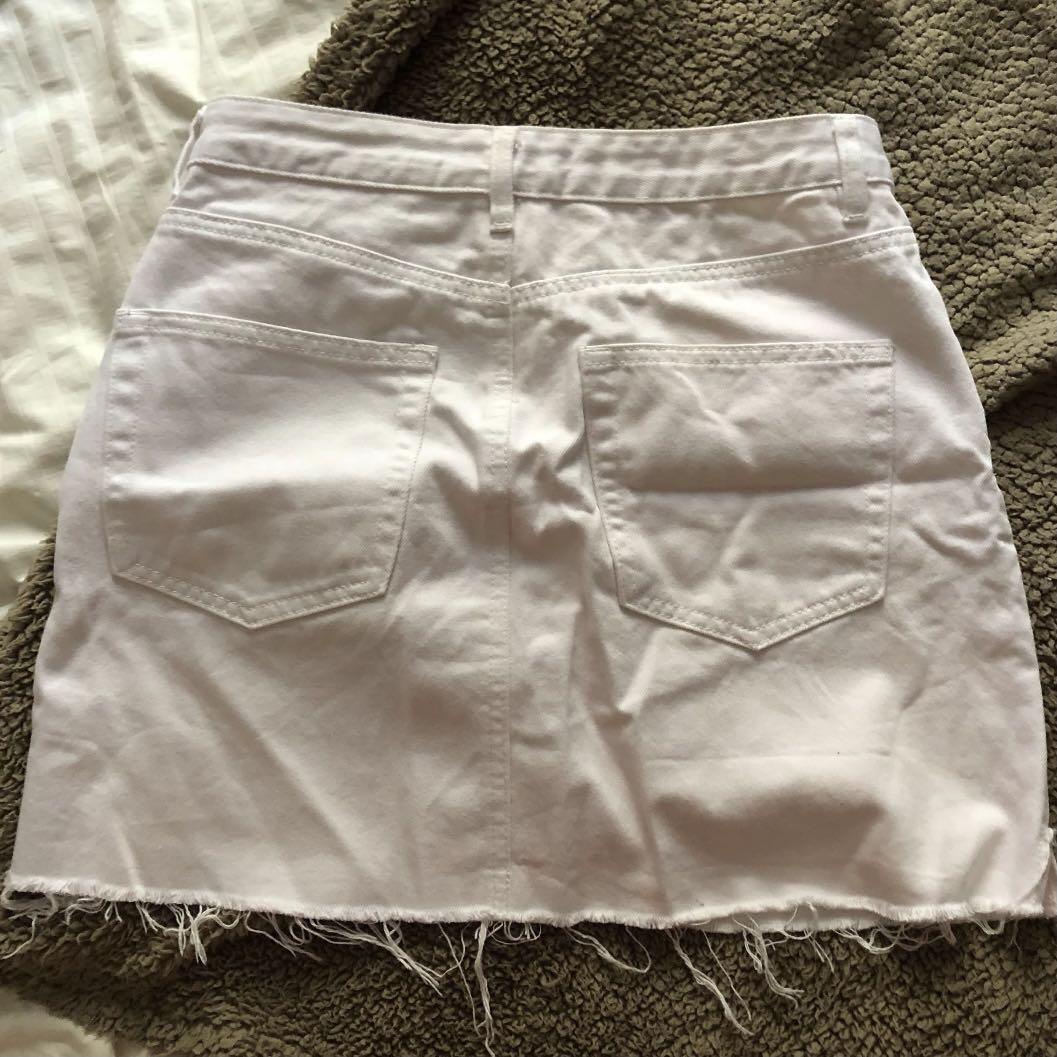 glassons white denim skirt Women s Fashion Bottoms Skirts on