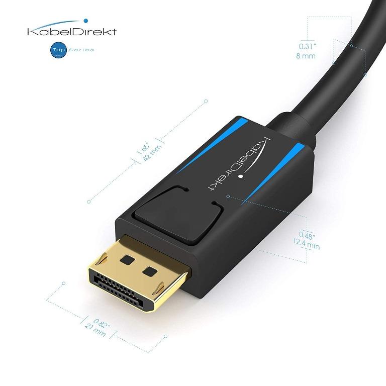 KABELDIREKT 8K DISPLAYPORT CABLE VERSION 1.4 2M (VESA CERTIFIED