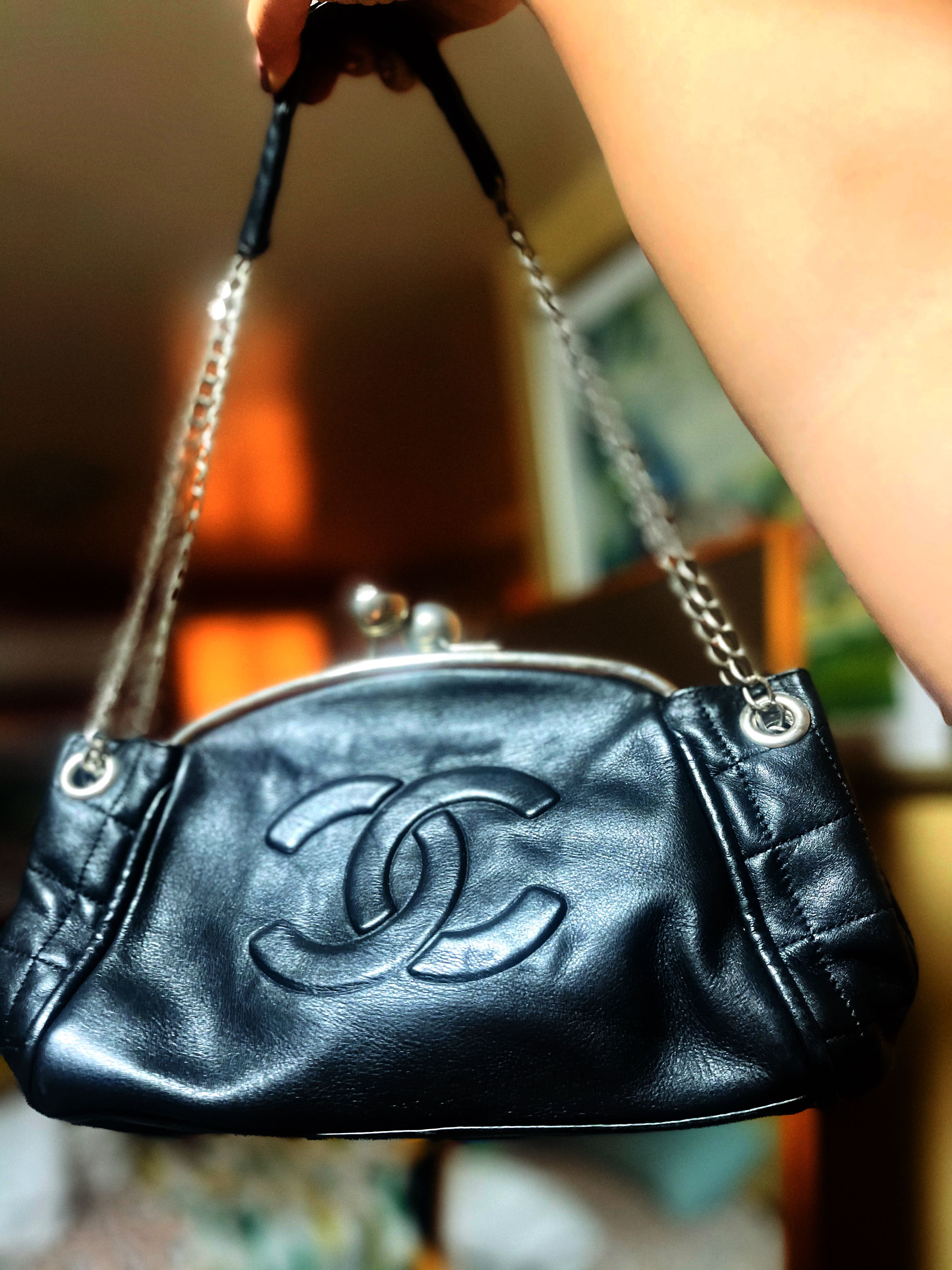 Sale alert‼️ Kiss-lock Vintage Chanel 2-way Bag, Luxury, Bags