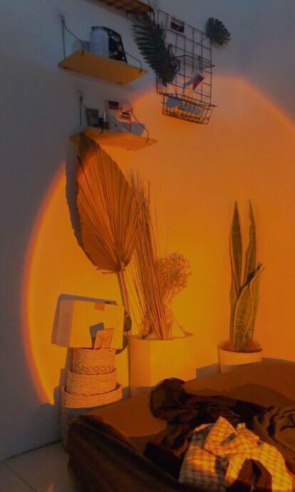 Lampu Sunset Lampu Fill Proyektor Lampu Tidur Led Motif Matahari Terbenam Elektronik Tv Perlengkapan Hiburan Di Carousell