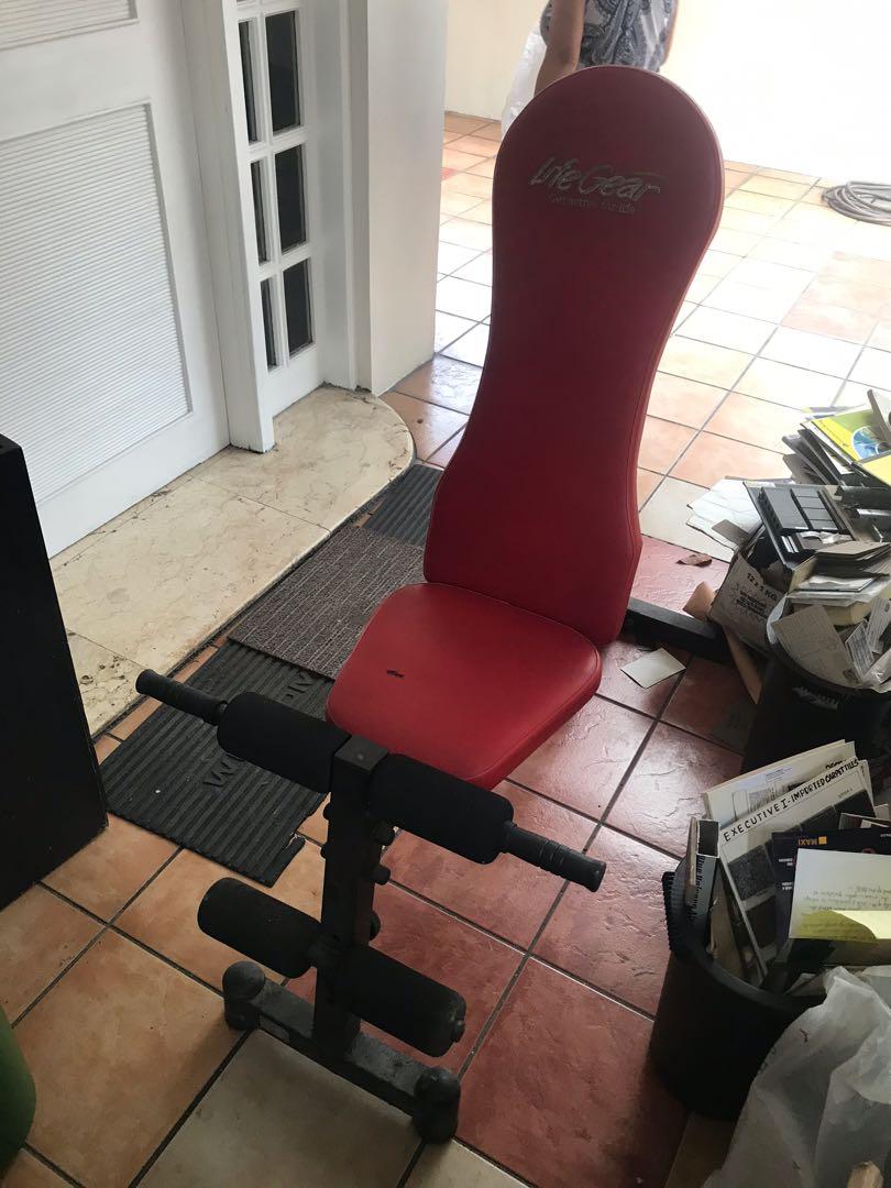 Life Gear Bench Sports Equipment Exercise Fitness Cardio