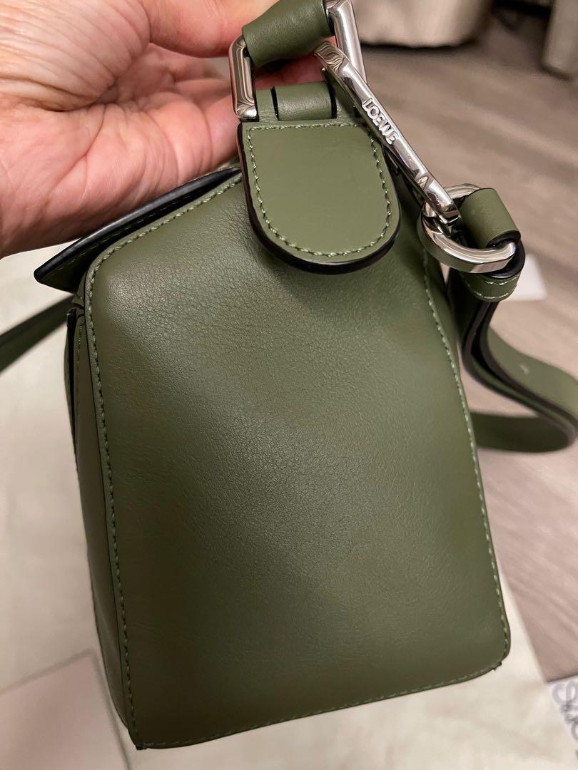 Loewe Puzzle Bag Leather Nano Green 1119041