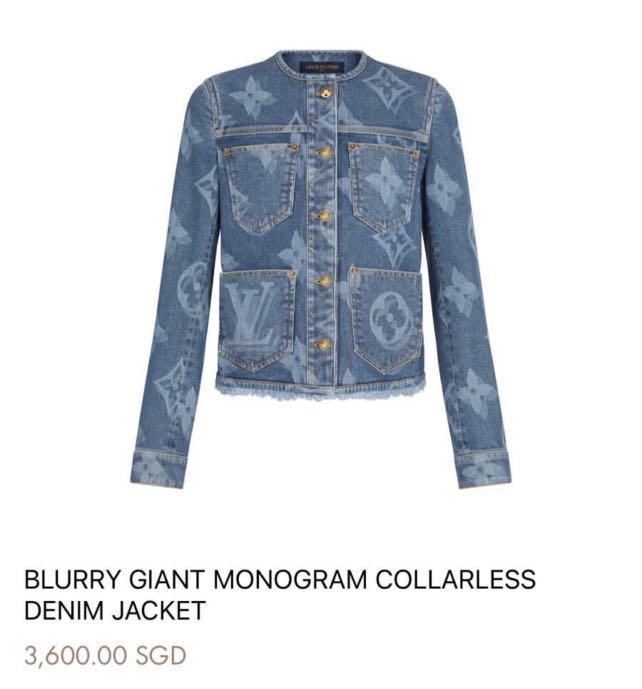 2021 Blurry Giant Monogram Denim Jacket