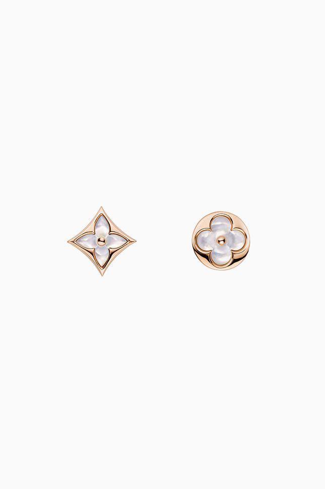 Louis Vuitton 18K Mother of Pearl & Diamond Color Blossom Long Earrings -  18K Rose Gold Drop, Earrings - LOU331920