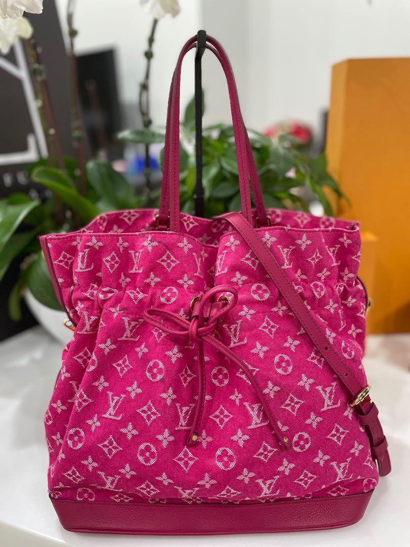 Preloved authentic Louis Vuitton Lv noefull pink bucket bag with