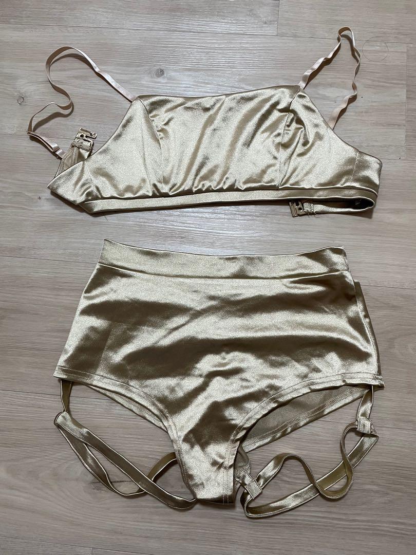 Lunalae Lure You HW shorts + maya top in gold, Women's Fashion, Dresses &  Sets, Sets or Coordinates on Carousell