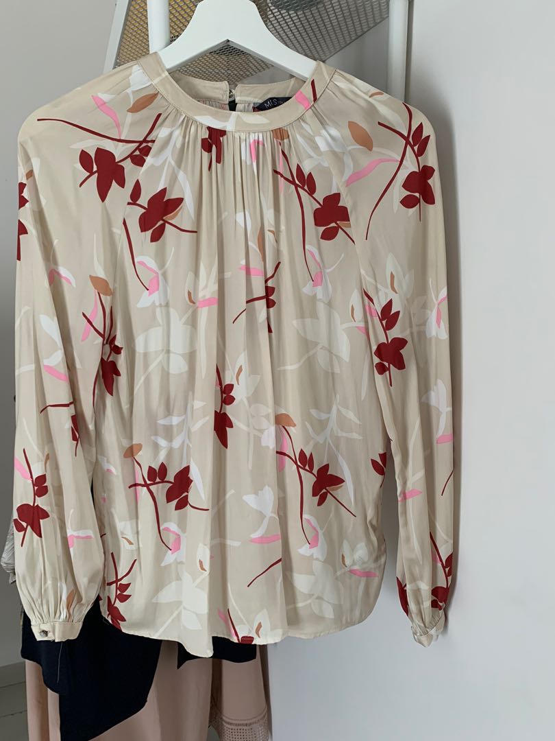 Marks spencer Mu0026S blouse shirt, Women's Fashion, Tops, Blouses on Carousell