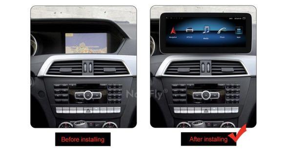Mercedes W204 C180 C200 C230 C250 Facelift Snapdragon Android 13 Player 10.25 and 12.5 inch 8GB