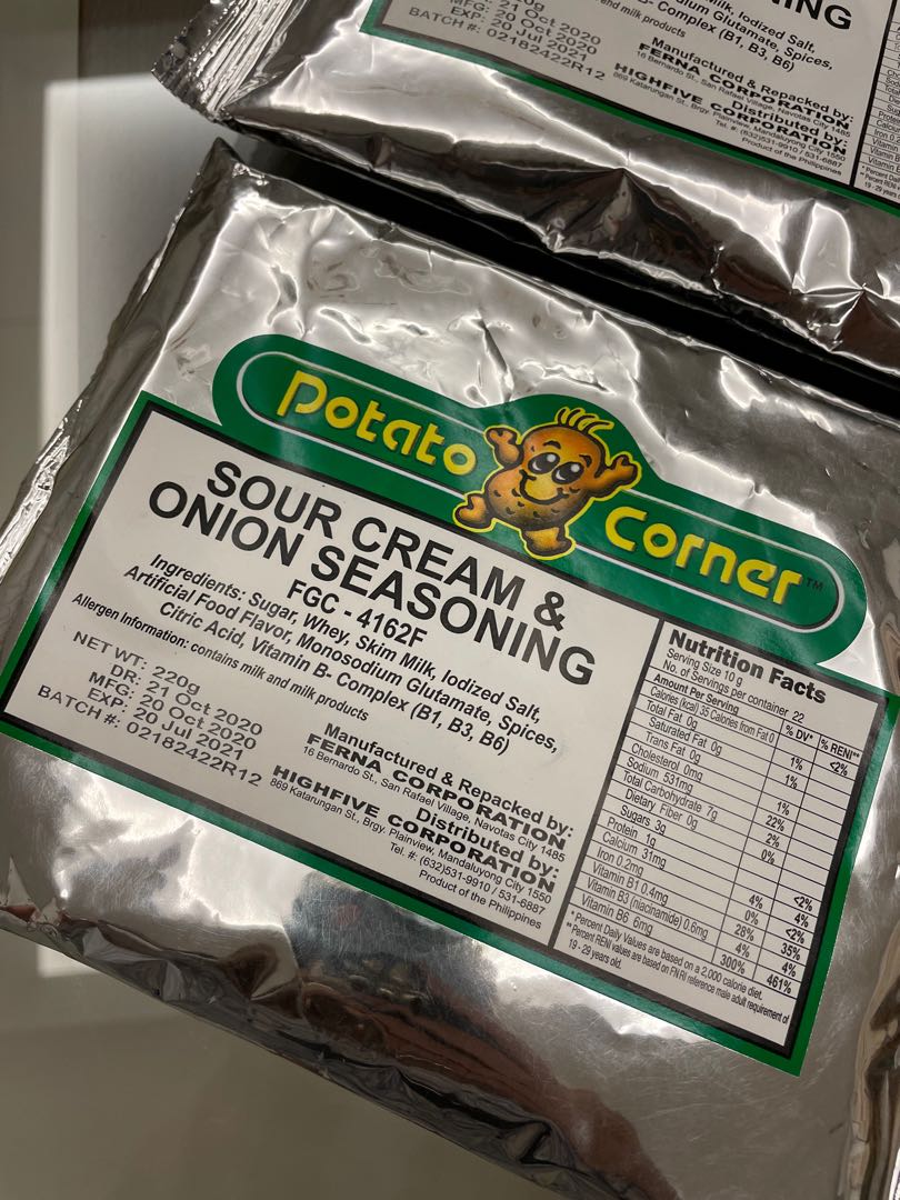 Original Potato Corner Flavored Powder Sour Cream, Food & Drinks, Other