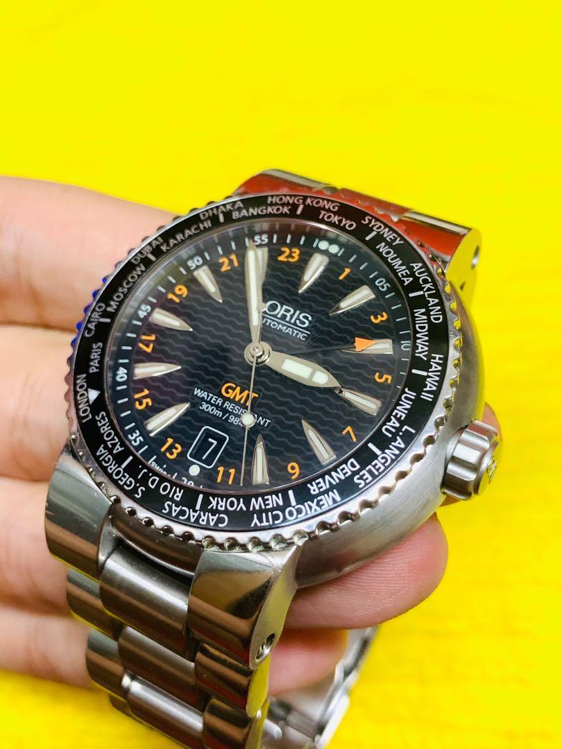 ORIS Divers GMT Date World Time 44mm Automatic Watch •REF.7608