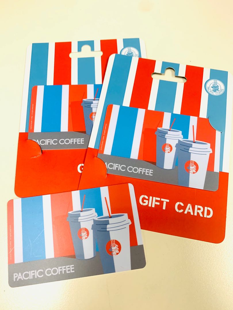 Pacific coffee gift card $300 $500, 門票＆禮券, 兌換券- Carousell