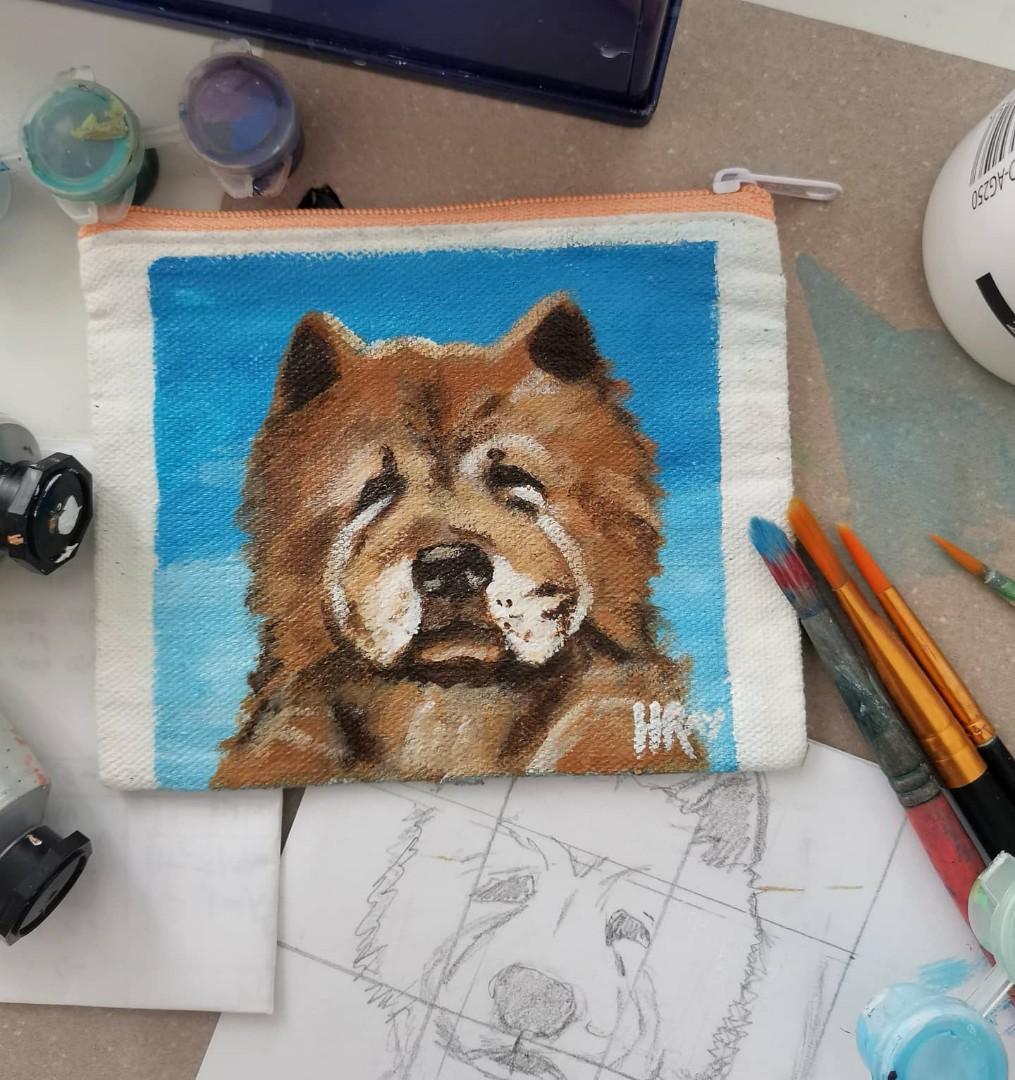 PET ON CANVAS COIN PURSE (Category: Purses & Pouches) located in Davao. Submitted by bargainbuddies2021 (Listing ID 1089990146, Image 1). Description: 🎁A PERFECT GIFT🎁 Personalized coin purse Mastered pet painting and human portraits measurement: 5w, 4h inches Acrylic on canvas coin purse Have your beloved pet painted or any art you'd like me to paint. This is coated with acrylic vanish to the paint won't come off even when you wash it. Add for