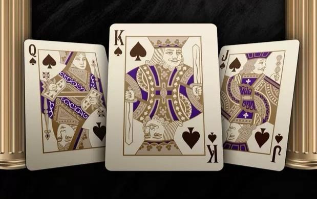 Poker Cards - Bicycle Jubilee Playing Cards, Champagne Gold with Purple  accents, USPCC, Palace series. Originally part