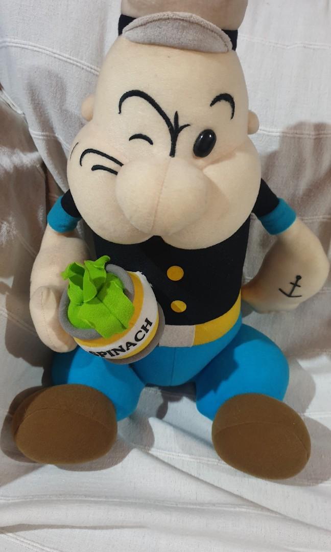 Popeye w/ Spinach Can Large Stuffed Plush Toy (Category: Plushies & Soft Toys) located in Quezon City. Submitted by treasurebox1984 (Listing ID 1089983176, Image 2). Description: -Popeye Large Plush Toy -No Box or Tags, sold as is. - In good condition. just let me know i can send pictures. Php 600+ SF RFS: Downsizing Collections 🛵 Mode of Delivery: ✔Grab ✔Lalamove ✔GO Express ✔Meet Up in Circle C (To Be Scheduled) 💰Mode of Payment: -Metrobank -