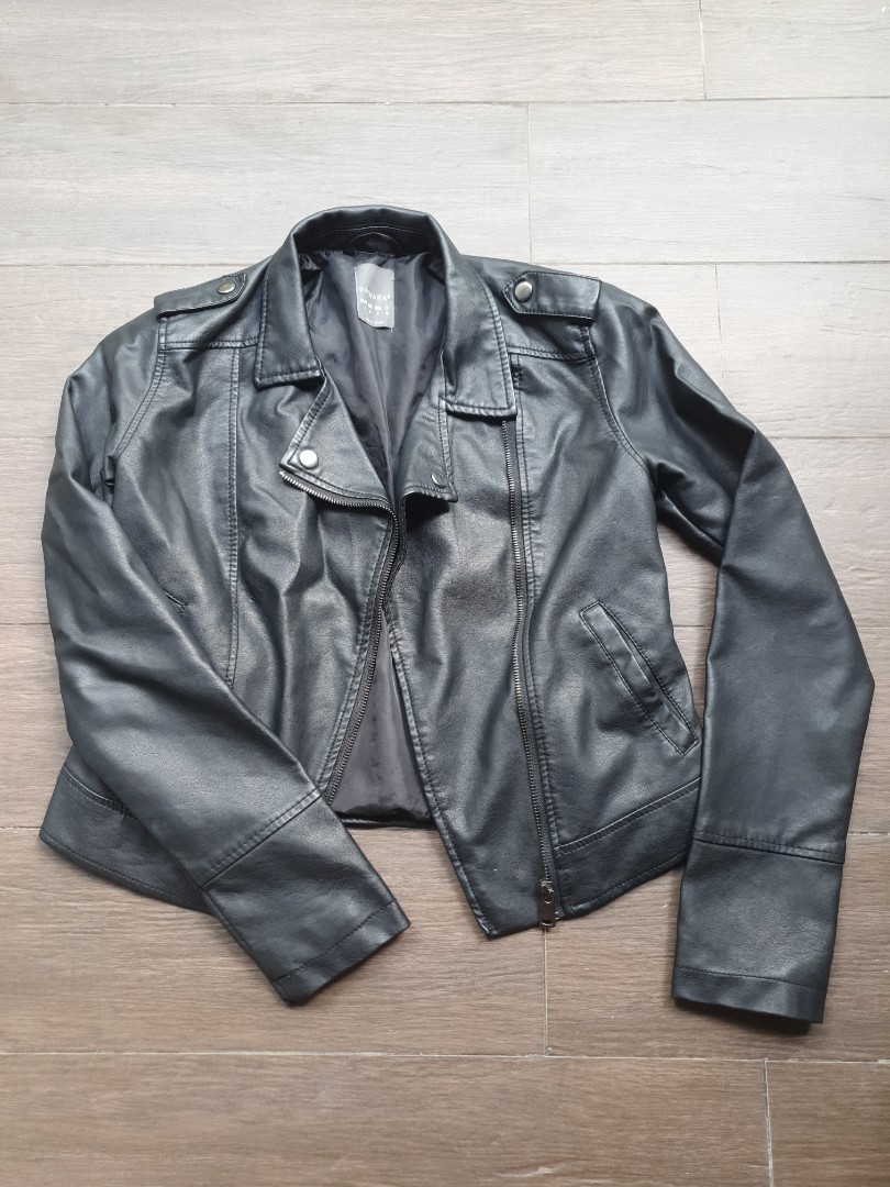 primark black biker jacket