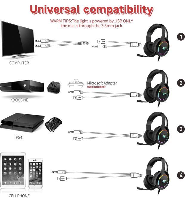 Prohavit gaming headset H2011d
