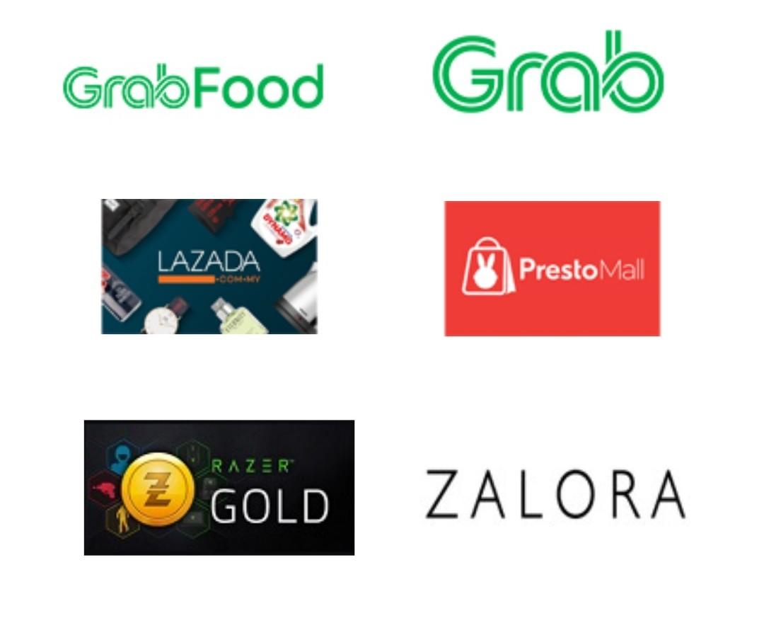 Rm50 Gift Voucher Code Grab Ride Grab Food Lazada Presto Mall Razer Gold Zalora Tickets Vouchers Gift Cards Vouchers On Carousell