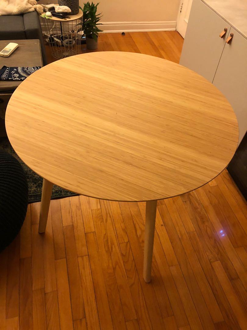 Dining Table, Bamboo (IKEA Oppli), 傢俬＆家居, 傢俬, 桌子 Carousell
