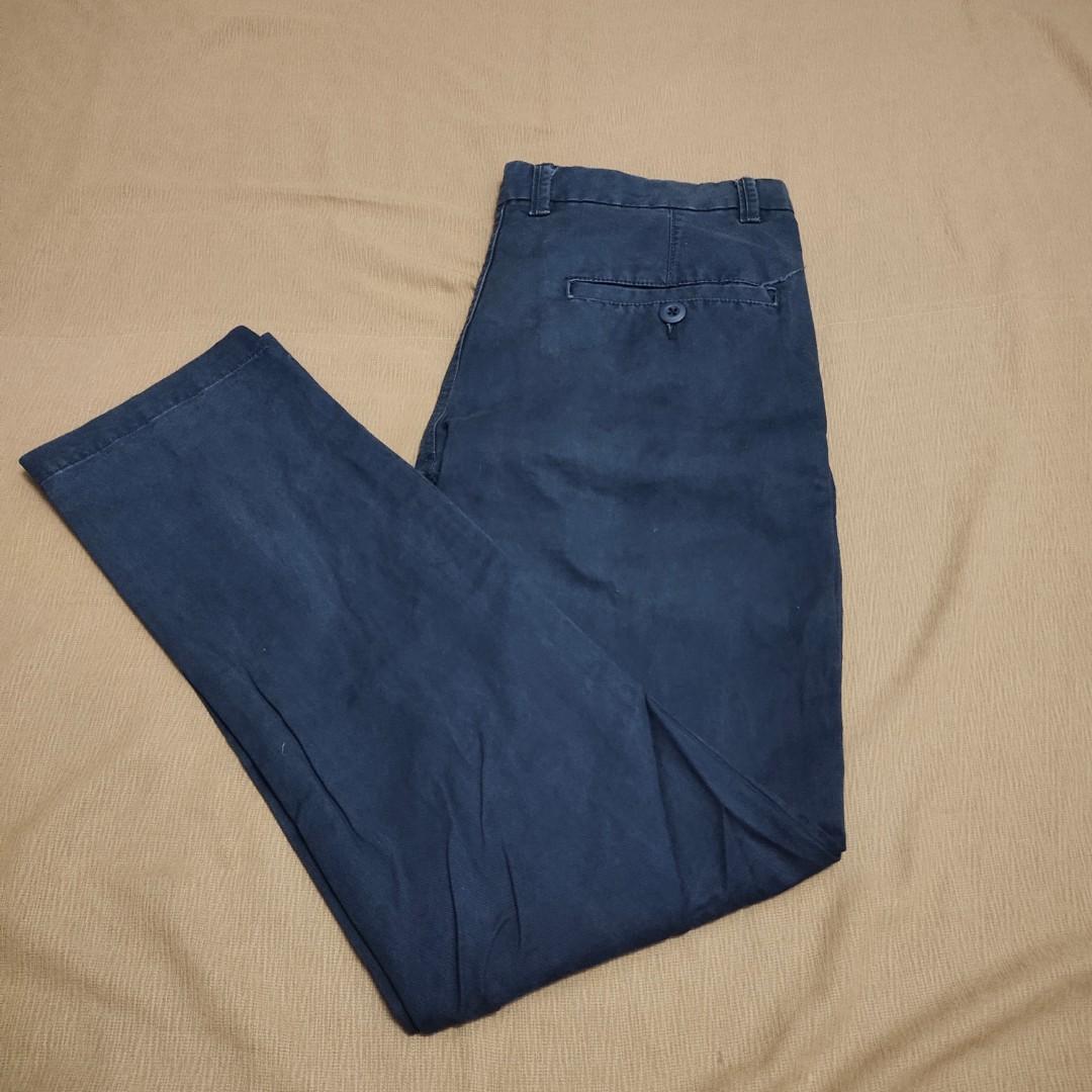 Seed dark blue slack pants/ men casual 