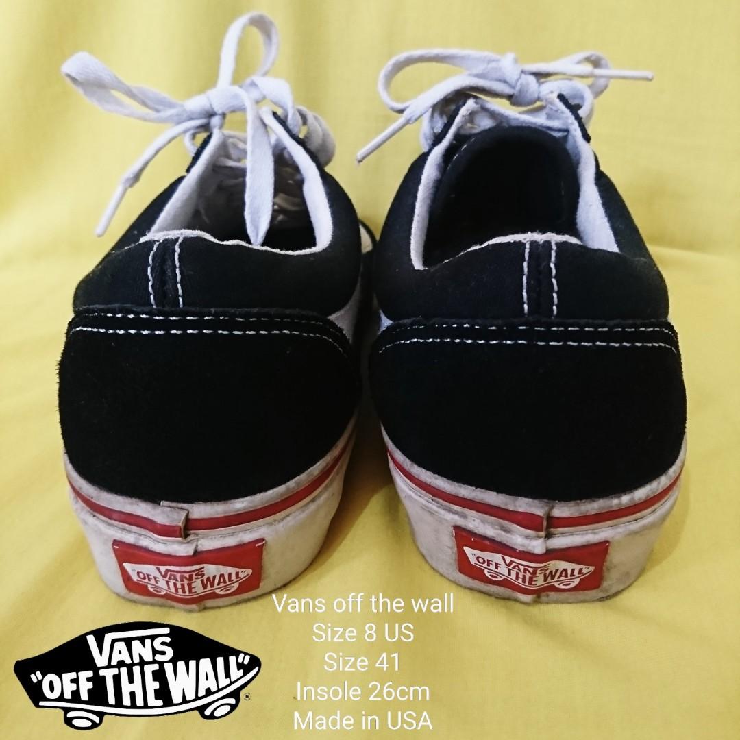 Sepatu vans off the wall size 41 made in USA Fesyen Pria Sepatu