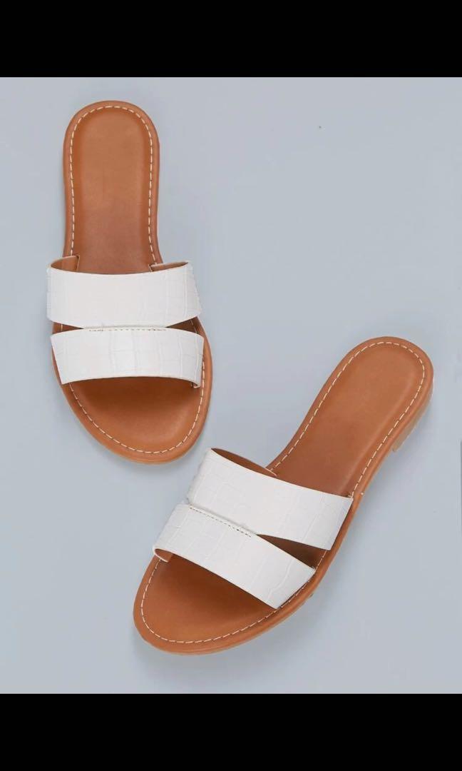shein sandals white